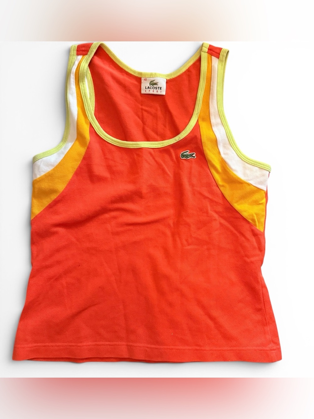 Lacoste Tank Top Orange Women’s Size 40